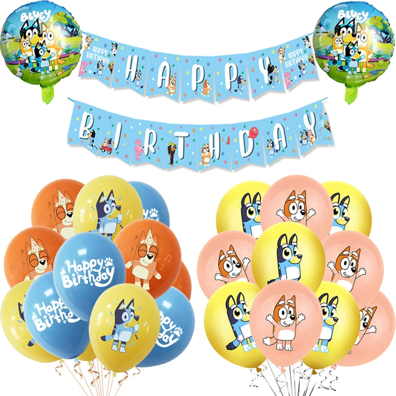 Воздушные шары в стиле бинго Bluey тематическая вечеринка виде животных яркий
