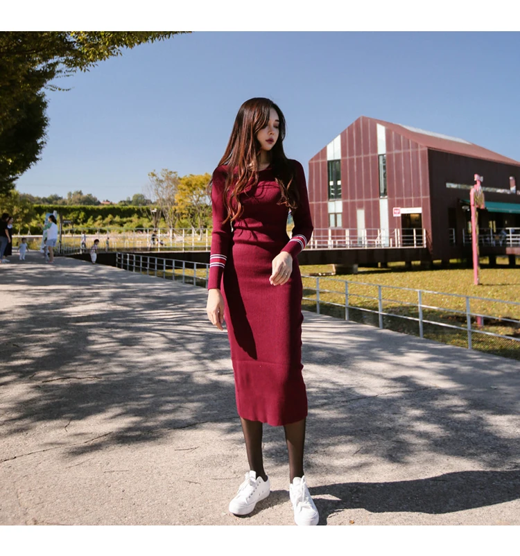 2019 Winter Women Dresses Long Sleeve Sheath Solid Mid-Calf Dresses Office Lady Cotton O-Neck Skirts Party Night Elegant Dresses
2019 Winter Women Dresses Long Sleeve Sheath Solid Mid-Calf Dresses Office Lady Cotton O-Neck Skirts Party Night Elegant Dresses