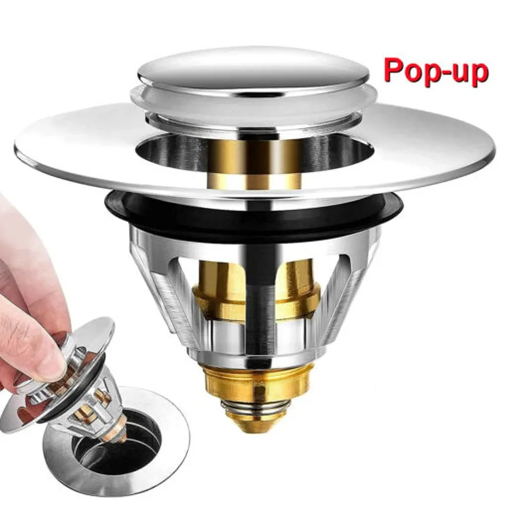 Bathroom Pop-up Drain Filter Brass Bounce Core Basin Sink Push Hair Waste Stopper Kitchen Accessories For 33.6mm-36.9mm Hole
Bathroom Pop-up Drain Filter Brass Bounce Core Basin Sink Push Hair Waste Stopper Kitchen Accessories For 33.6mm-36.9mm Hole