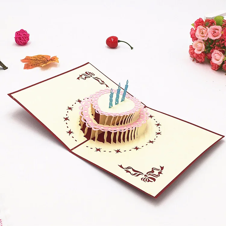 Birthday Cake 3D Stereo Creative Hollow Wedding Greeting Card Valentine's Day Card Blessing Card for Bithday Party Decoration
Birthday Cake 3D Stereo Creative Hollow Wedding Greeting Card Valentine's Day Card Blessing Card for Bithday Party Decoration