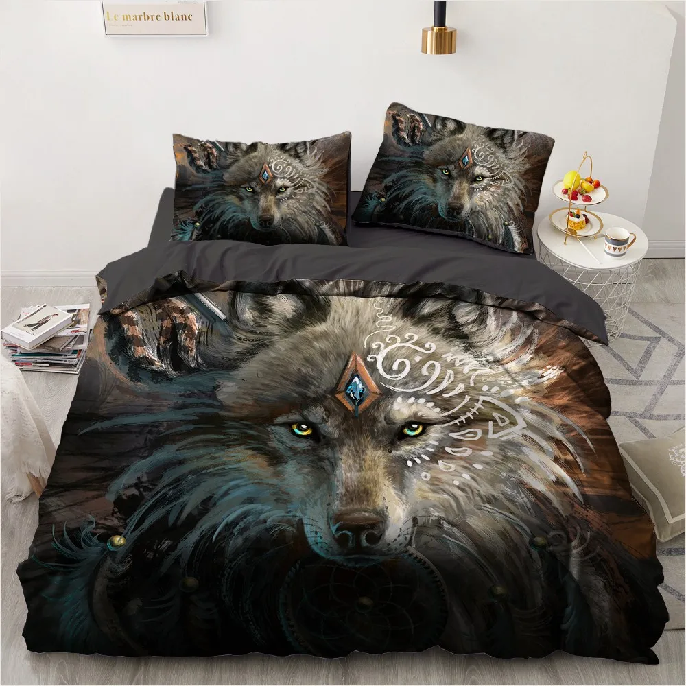 3D Design Ethnic Wolf Bedding Set Comforter Shams Duvet Quilt Cover Pillow Shams Sets King Queen Full Twin Home Textile
3D Design Ethnic Wolf Bedding Set Comforter Shams Duvet Quilt Cover Pillow Shams Sets King Queen Full Twin Home Textile