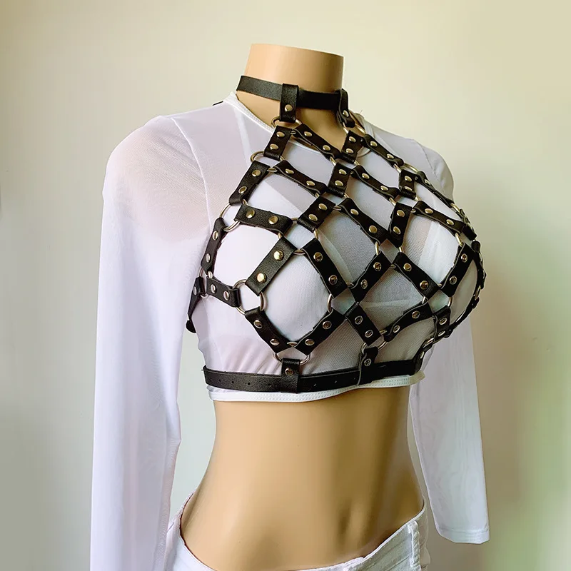 Cosplay Sexy Body Harness Woman Chain Top Punk Rock Leather Belt Club Festival Fashion Jewelry Goth Accessories Chest Chains
Cosplay Sexy Body Harness Woman Chain Top Punk Rock Leather Belt Club Festival Fashion Jewelry Goth Accessories Chest Chains