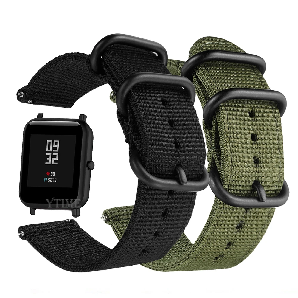 Ремешок нейлоновый мягкий для смарт-часов Huami Amazfit Bip BIT Lite Youth 1S браслет U Pro GTS -