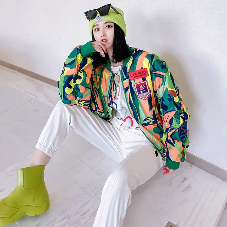 Net red fried street graffiti baseball suit women's spring 2021 new short coat ins thin loose jacket tide brand
Net red fried street graffiti baseball suit women's spring 2021 new short coat ins thin loose jacket tide brand