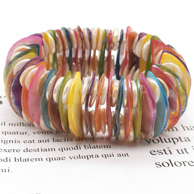 Unexda Color Beaded Bangle Simple Ceramic Geometric Semicircle Thin Slice Bangles For Women Fashion Bohemian Beach Bracelets
Unexda Color Beaded Bangle Simple Ceramic Geometric Semicircle Thin Slice Bangles For Women Fashion Bohemian Beach Bracelets