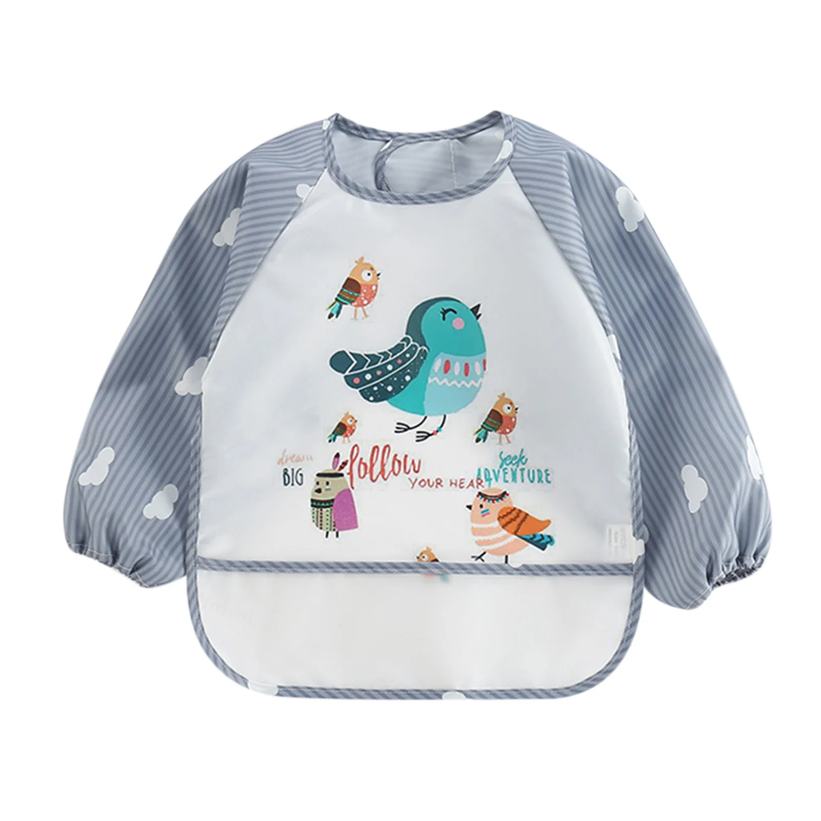 Waterproof Baby Bibs Smock Long Sleeve Feeding Bib Apron with Pocket Infant Boys Girls Cloth Bibs 0-36 Months M09
Waterproof Baby Bibs Smock Long Sleeve Feeding Bib Apron with Pocket Infant Boys Girls Cloth Bibs 0-36 Months M09
