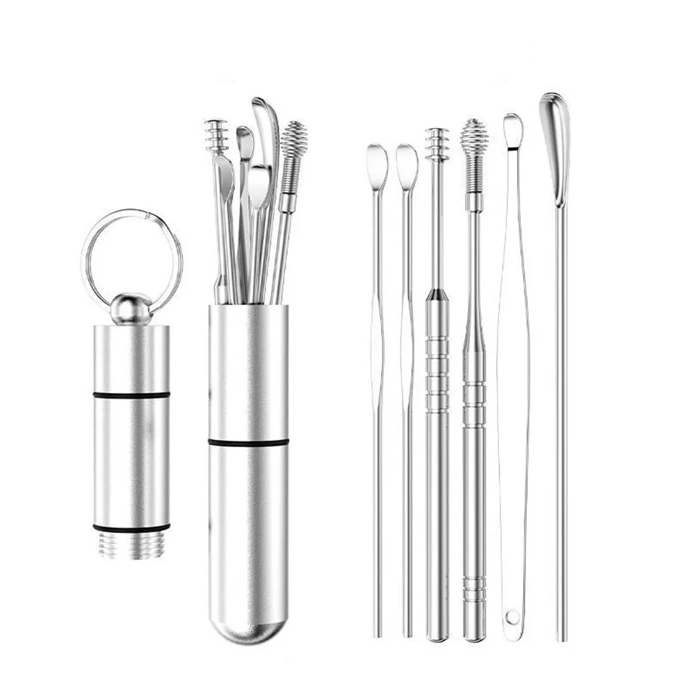 6Pcs Stainless Steel Spiral Ear Pick Spoon Ear Wax Removal Cleaner Ear Care Multifunction Portable Ear Pick
6Pcs Stainless Steel Spiral Ear Pick Spoon Ear Wax Removal Cleaner Ear Care Multifunction Portable Ear Pick