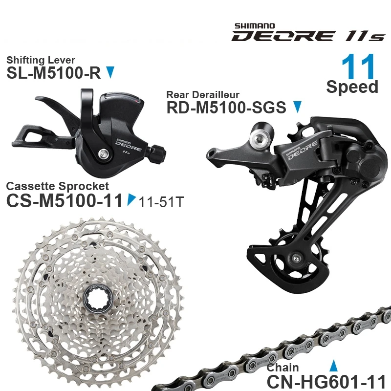 Переключатель передач SHIMANO DEORE M5100 M5120 11v задний переключатель SHADOW RD 1x11 speed кассета