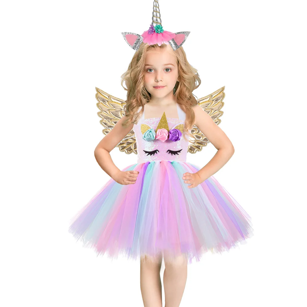 Christmas Unicorn Dress Sequins Girls Ballet Dance Ball Princess Tutu Dress Birthday Party Gift Halloween Cosplay Costume Wings
Christmas Unicorn Dress Sequins Girls Ballet Dance Ball Princess Tutu Dress Birthday Party Gift Halloween Cosplay Costume Wings