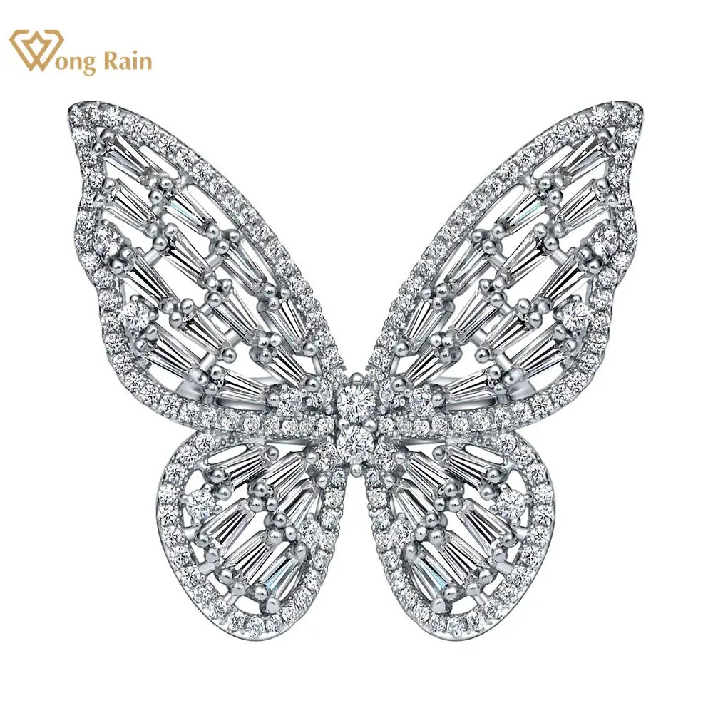 Wong Rain 100% 925 Sterling Silver Moissanite Gemstone Birthday Party Engagement Butterfly Rings For Women Girls Fine Jewelry
Wong Rain 100% 925 Sterling Silver Moissanite Gemstone Birthday Party Engagement Butterfly Rings For Women Girls Fine Jewelry
