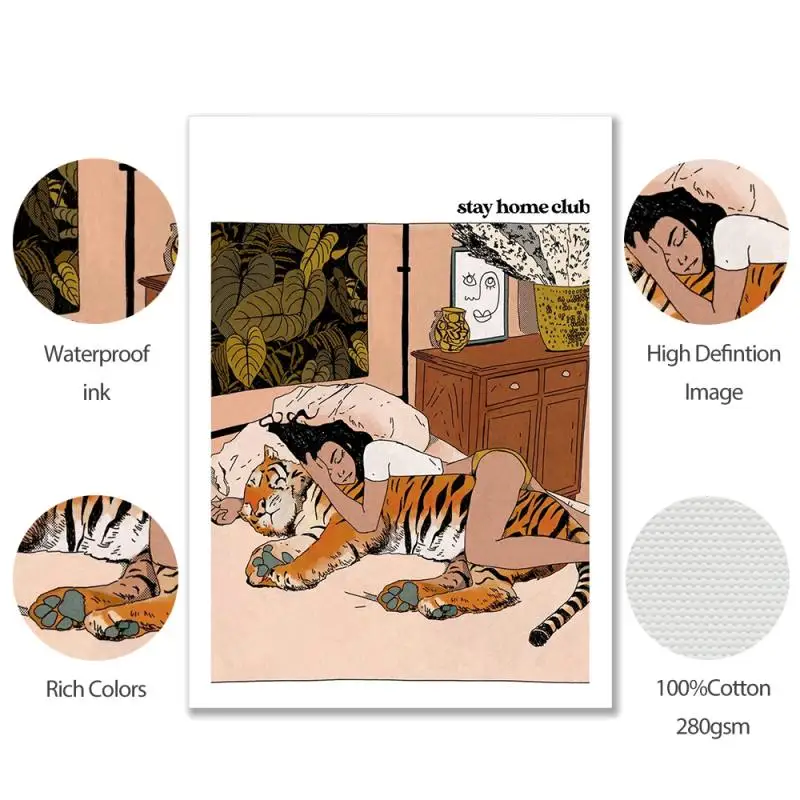 Nordic Abstract Animal Tiger Sunset Seascape Retro Picture Canvas Painting Wall Art Poster Home Interior Decor Living Room Mural
Nordic Abstract Animal Tiger Sunset Seascape Retro Picture Canvas Painting Wall Art Poster Home Interior Decor Living Room Mural