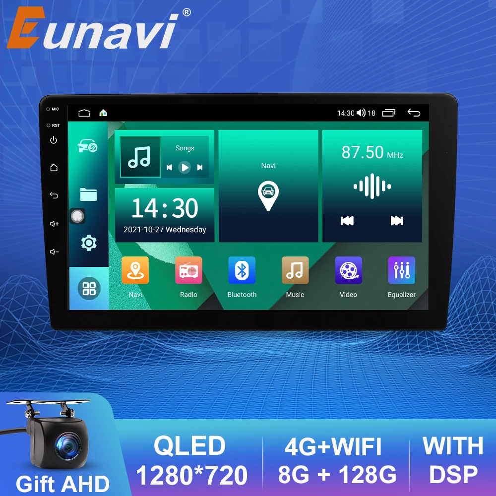 Автомагнитола Eunavi, 4G, 128G, Android 10, мультимедийный видеоплеер, универсальный сенсорный экран 9 дюймов, 2 Din, стерео, DVD, GPS, Navi, 2Din
Автомагнитола Eunavi, 4G, 128G, Android 10, мультимедийный видеоплеер, универсальный сенсорный экран 9 дюймов, 2 Din, стерео, DVD, GPS, Navi, 2Din