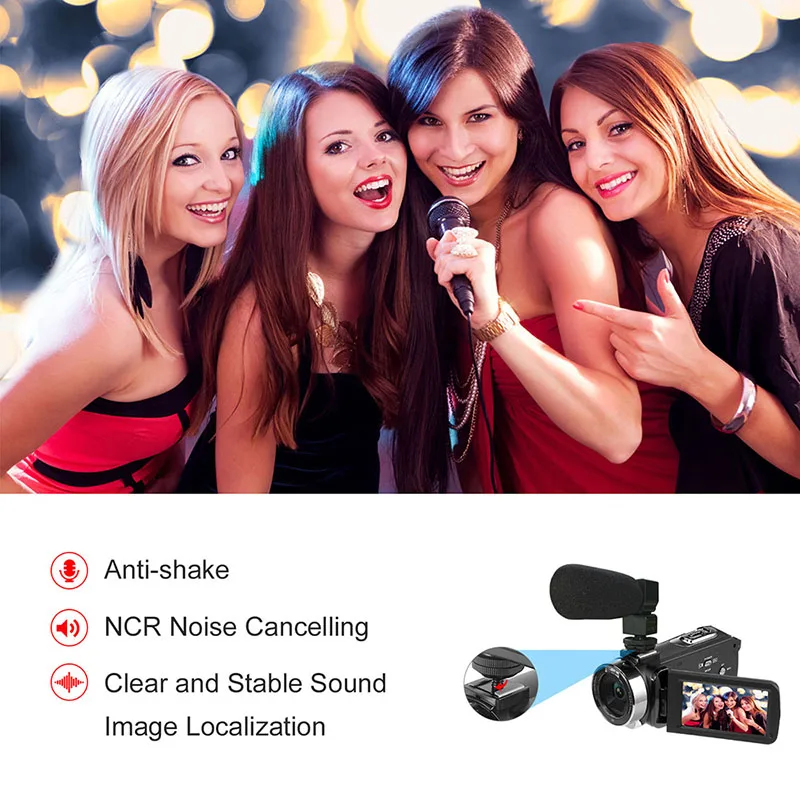 HD 1080P Video Camcorder Multifunctional Camcorders 30MP 16X Digital Zoom LCD Video Camcorder With Noise Canceling Microphone
HD 1080P Video Camcorder Multifunctional Camcorders 30MP 16X Digital Zoom LCD Video Camcorder With Noise Canceling Microphone