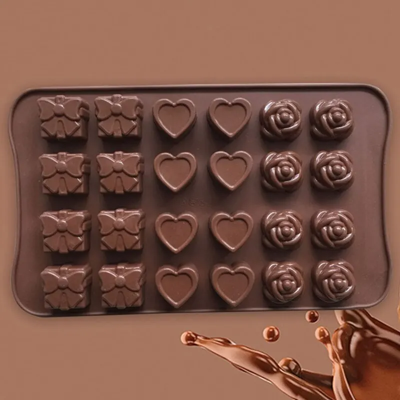 Silicone Chocolate Baking Mold Heart Flower Shaped Mold Chocolate Biscuit Candy Jelly DIY Mold Baking Tools Kitchenware Mould
Silicone Chocolate Baking Mold Heart Flower Shaped Mold Chocolate Biscuit Candy Jelly DIY Mold Baking Tools Kitchenware Mould