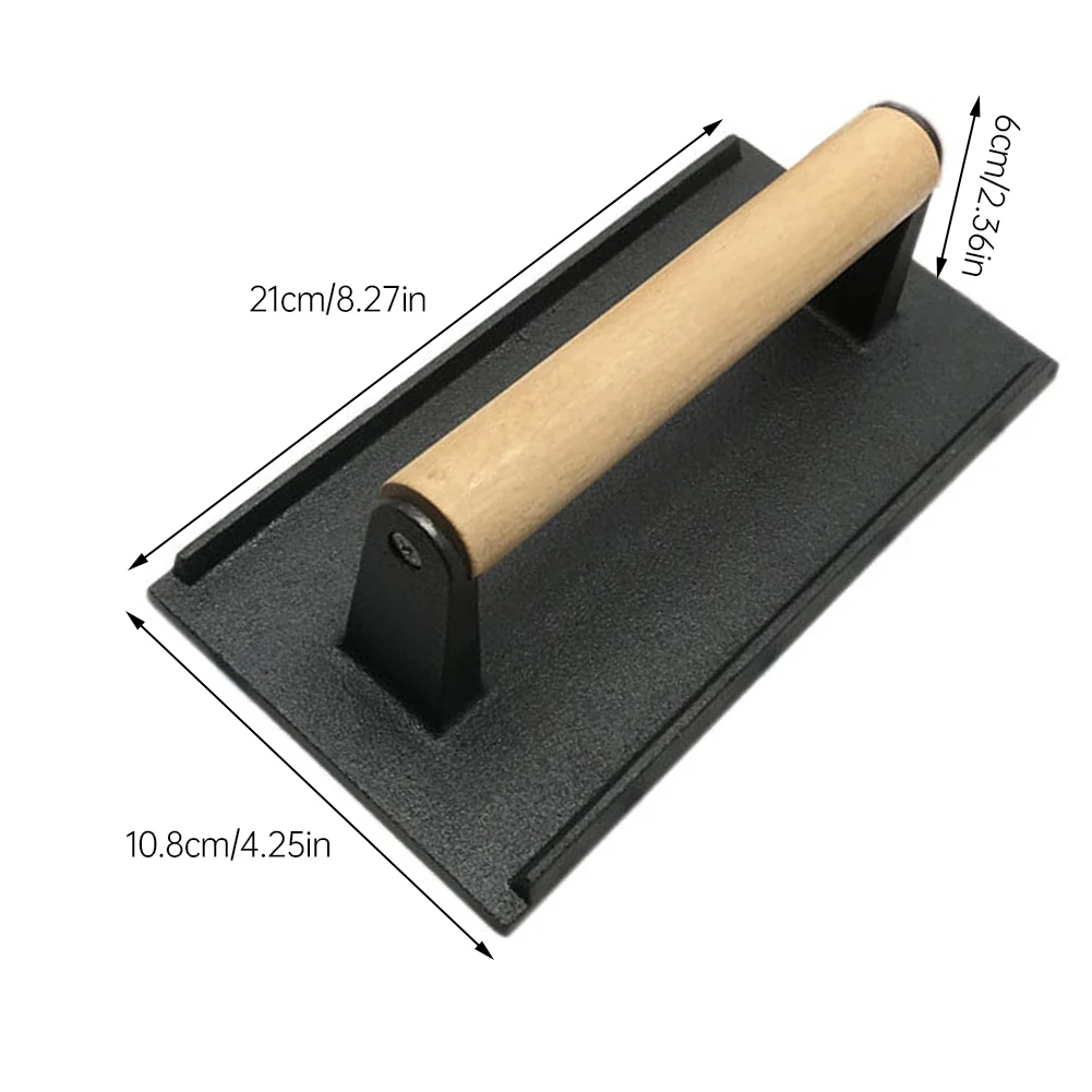 BBQ Tool Cast Iron Wooden Handle Steak Plate Meat Press Grill Fried Meat Squid Fried Steak Heavy Duty Burger Grill Press Plate
BBQ Tool Cast Iron Wooden Handle Steak Plate Meat Press Grill Fried Meat Squid Fried Steak Heavy Duty Burger Grill Press Plate
