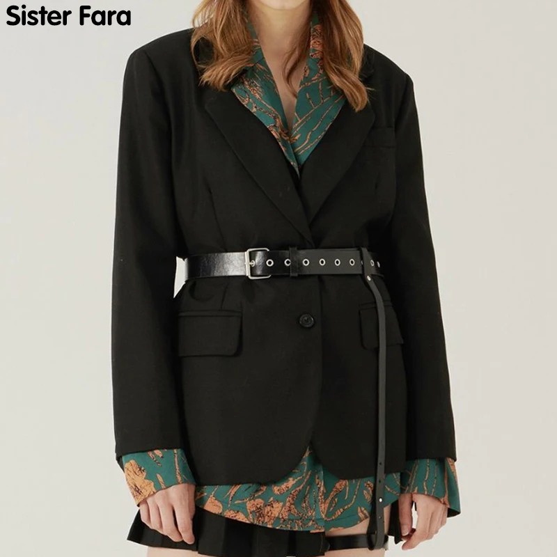 Sister Fara New Fashion Blazer Women's Jacket Spring 2021 Long Sleeve Sashes Loose Jacket Casual Blazers Autumn Female Blazers
Sister Fara New Fashion Blazer Women's Jacket Spring 2021 Long Sleeve Sashes Loose Jacket Casual Blazers Autumn Female Blazers