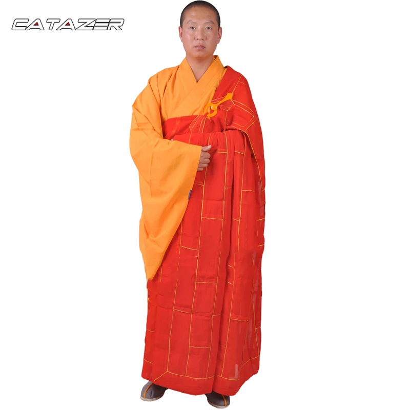 Red Kesa Buddhist Robe Shaolin Monk Dress Kung Fu Suit Meditation Uniform Costumes
Red Kesa Buddhist Robe Shaolin Monk Dress Kung Fu Suit Meditation Uniform Costumes
