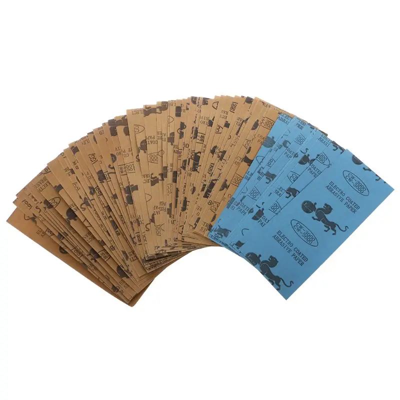 72pcs Wet Dry Abrasive Paper Sheets Waterproof Polishing Sandpaper Grinding 400 600 800 1000 1200 1500 2000 2500 3000 Grit W0YD
72pcs Wet Dry Abrasive Paper Sheets Waterproof Polishing Sandpaper Grinding 400 600 800 1000 1200 1500 2000 2500 3000 Grit W0YD