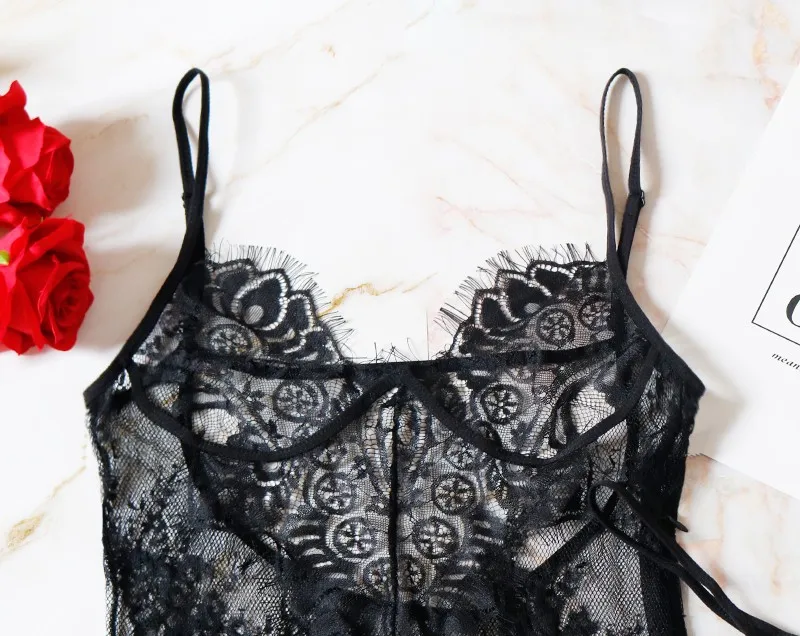 Women's Porno Lingerie set Sexy Black Lace Underwear+Thong Erotic NightDress Backless female's Pajamas Nightwear M*
Women's Porno Lingerie set Sexy Black Lace Underwear+Thong Erotic NightDress Backless female's Pajamas Nightwear M*