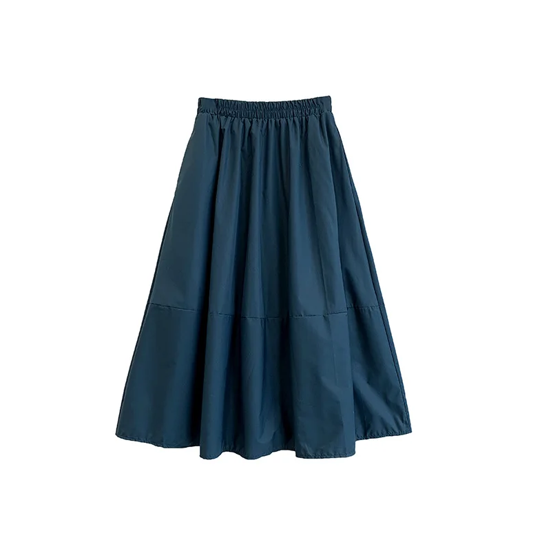 Summer Cotton Midi Skirt Women A-line Solid Casual High Waist Mid-calf Skirt CRRIFLZ 
Summer Cotton Midi Skirt Women A-line Solid Casual High Waist Mid-calf Skirt CRRIFLZ