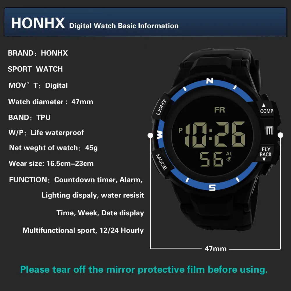 Luxury Analog Digital men watch Military Sport LED Waterproof men mechanical wristwatches men Waterproof watch relogio masculino
Luxury Analog Digital men watch Military Sport LED Waterproof men mechanical wristwatches men Waterproof watch relogio masculino