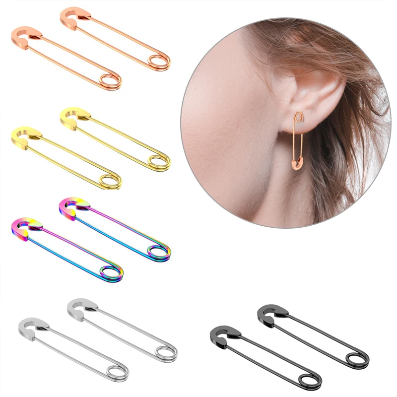 1PCS Unisex Safety Pin Steel Stud Paperclip Stainless Steel Earrings Fashion Elegant Unique Design Punk
1PCS Unisex Safety Pin Steel Stud Paperclip Stainless Steel Earrings Fashion Elegant Unique Design Punk
