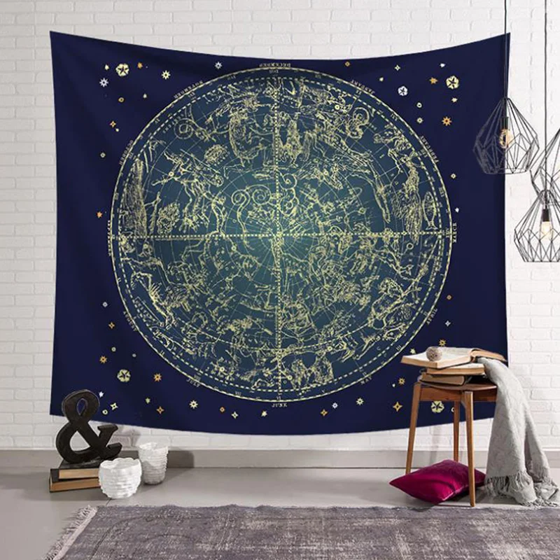 

200*150cm Sun Moon Goddess Printed Tapestry Background Decorative Removable Home Decor Wall Hanging Psychedelic Tapestry