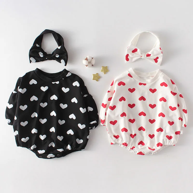 Infant Baby Girls Rompers Baby Clothes Loving Heart Long Sleeve Rompers And Hair Band Spring Autumn Baby Girls Rompers 0-2Yrs
Infant Baby Girls Rompers Baby Clothes Loving Heart Long Sleeve Rompers And Hair Band Spring Autumn Baby Girls Rompers 0-2Yrs