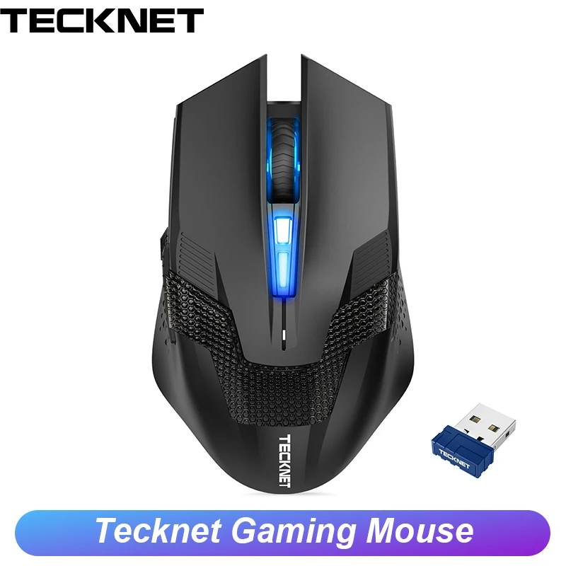 TeckNet 2 4G Беспроводная игровая мышь 4000DPI эргономичная оптическая геймер