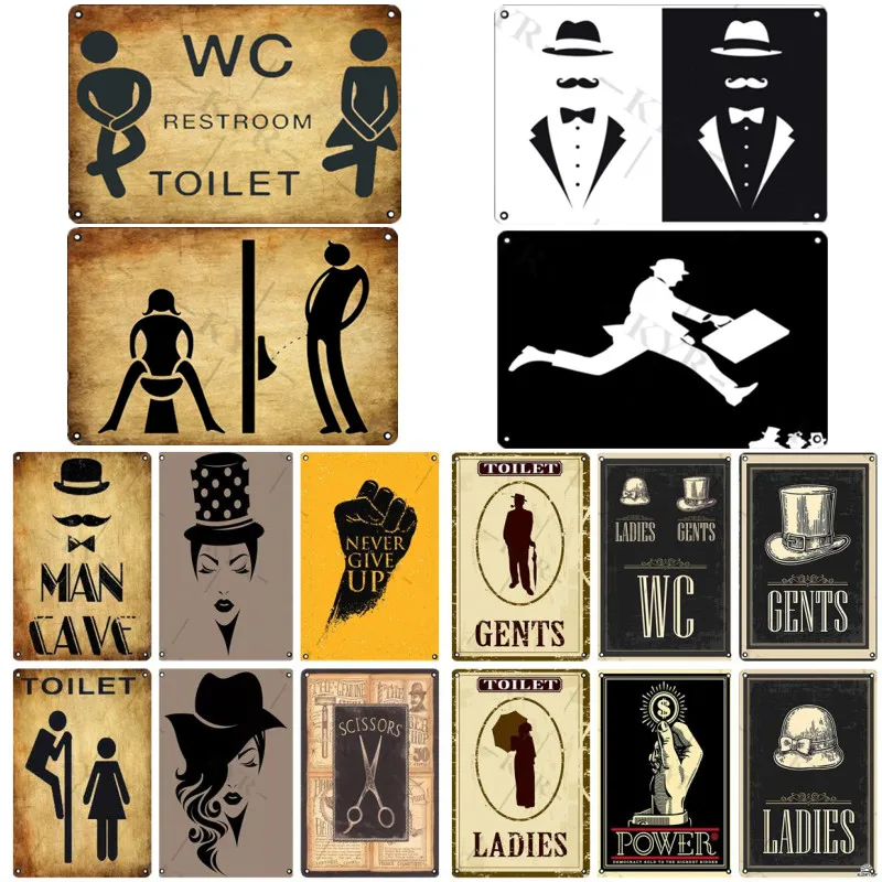 Унитаз Мужской и Женский, винтажный Забавный металлический жестяной знак, туалетный столик, туалетный столик, Настенная картина, украшение ... 
Унитаз Мужской и Женский, винтажный Забавный металлический жестяной знак, туалетный столик, туалетный столик, Настенная картина, украшение ...