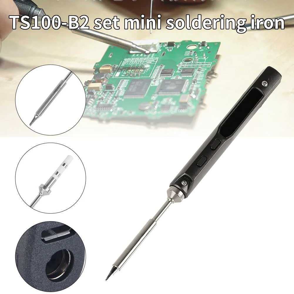 TS100-B2 Digital Portable Soldering Iron 65W Programmable Pen-type Adjustable Station Digital LCD Electric soldering iron
TS100-B2 Digital Portable Soldering Iron 65W Programmable Pen-type Adjustable Station Digital LCD Electric soldering iron
