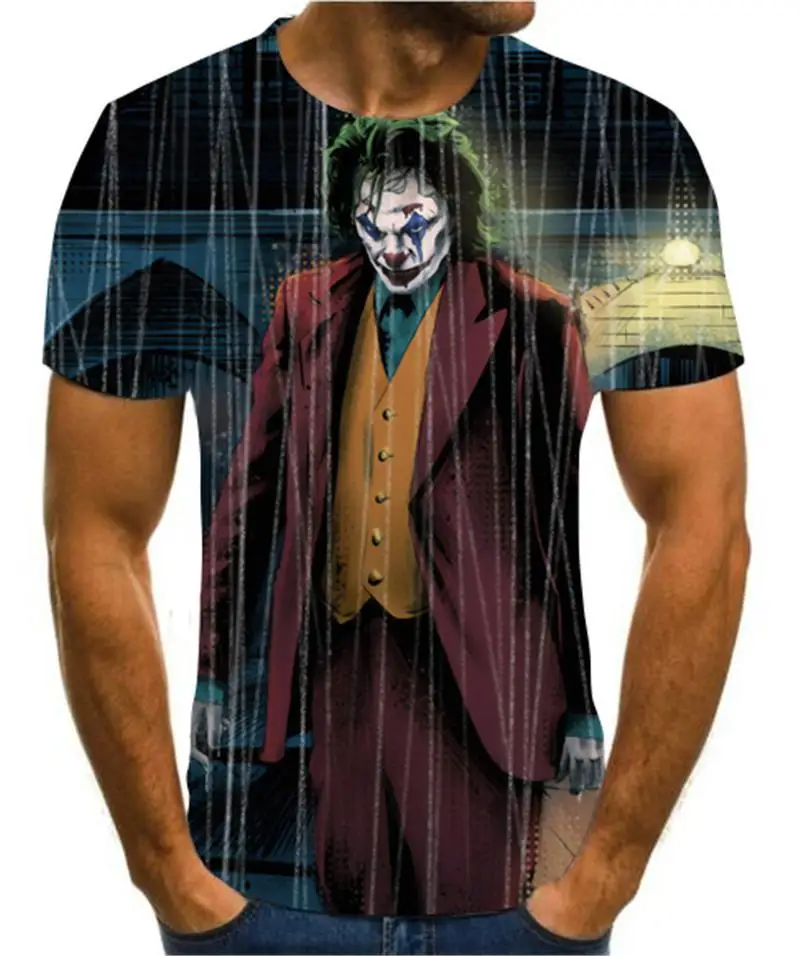 Camiseta en 3D de para hombre Joker cara de camiseta estampada camisetas divertidas de manga corta de payaso en 3d camisetas
Camiseta en 3D de para hombre Joker cara de camiseta estampada camisetas divertidas de manga corta de payaso en 3d camisetas