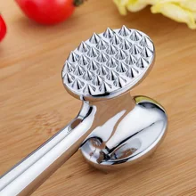 Stainless steel steak hammer loose meat hammer pork chops steak knocking meat hammer beat meat hammer meat device double-sided