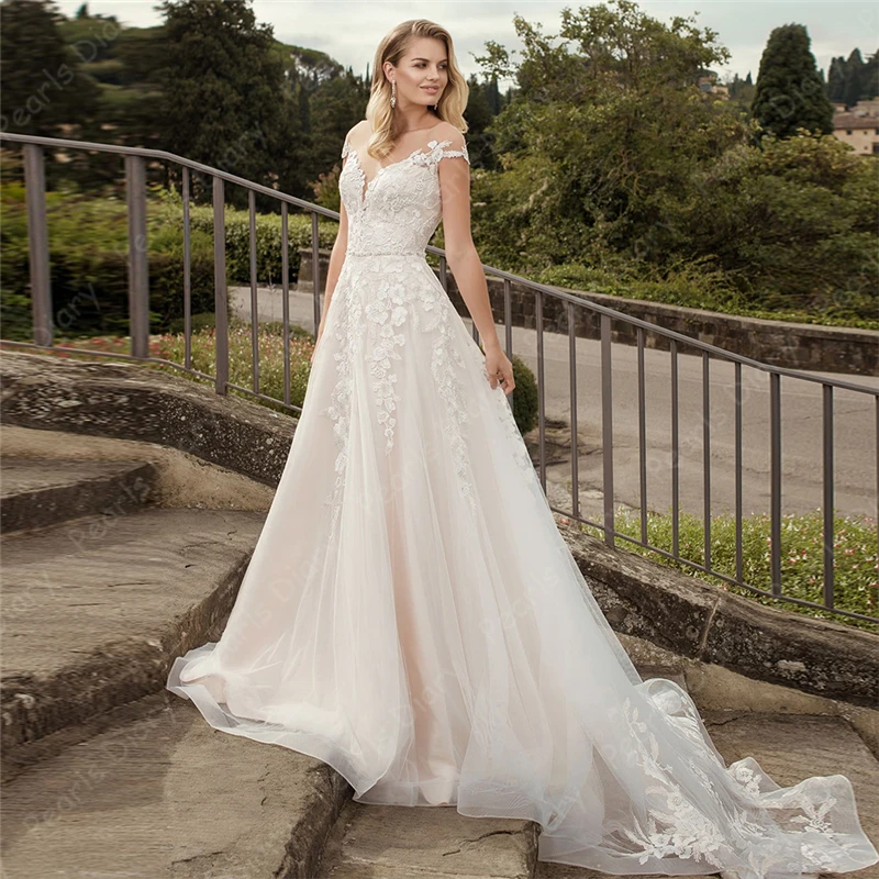 Женское свадебное платье со шлейфом, новинка 2021, кружевные свадебные платья с аппликацией
Женское свадебное платье со шлейфом, новинка 2021, кружевные свадебные платья с аппликацией