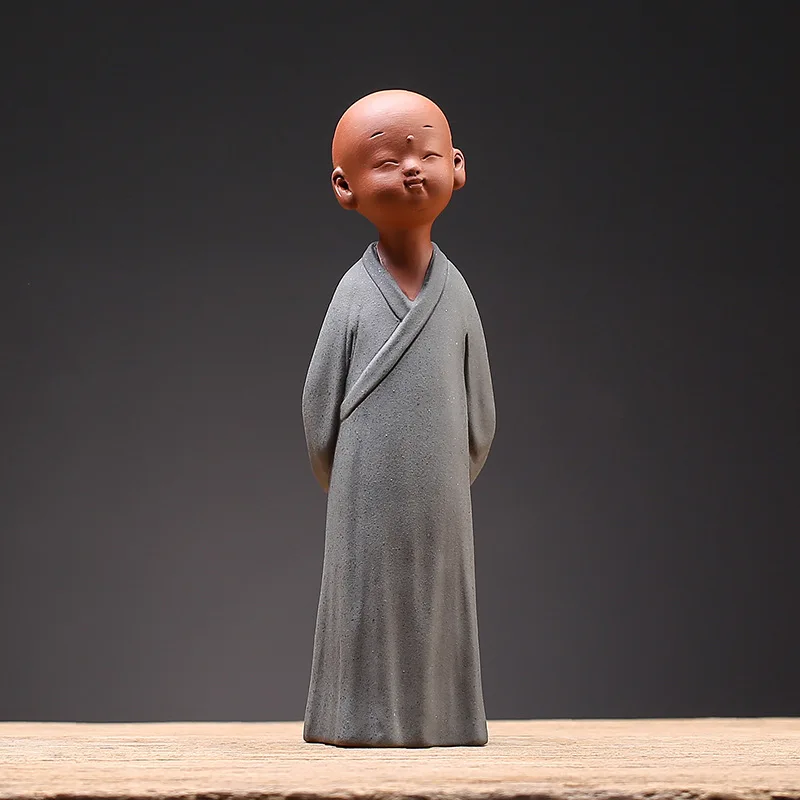Modern art ceramic little monk statue Purple Clay lovely Bald monk Chinese home living room decorations Gift figurines
Modern art ceramic little monk statue Purple Clay lovely Bald monk Chinese home living room decorations Gift figurines