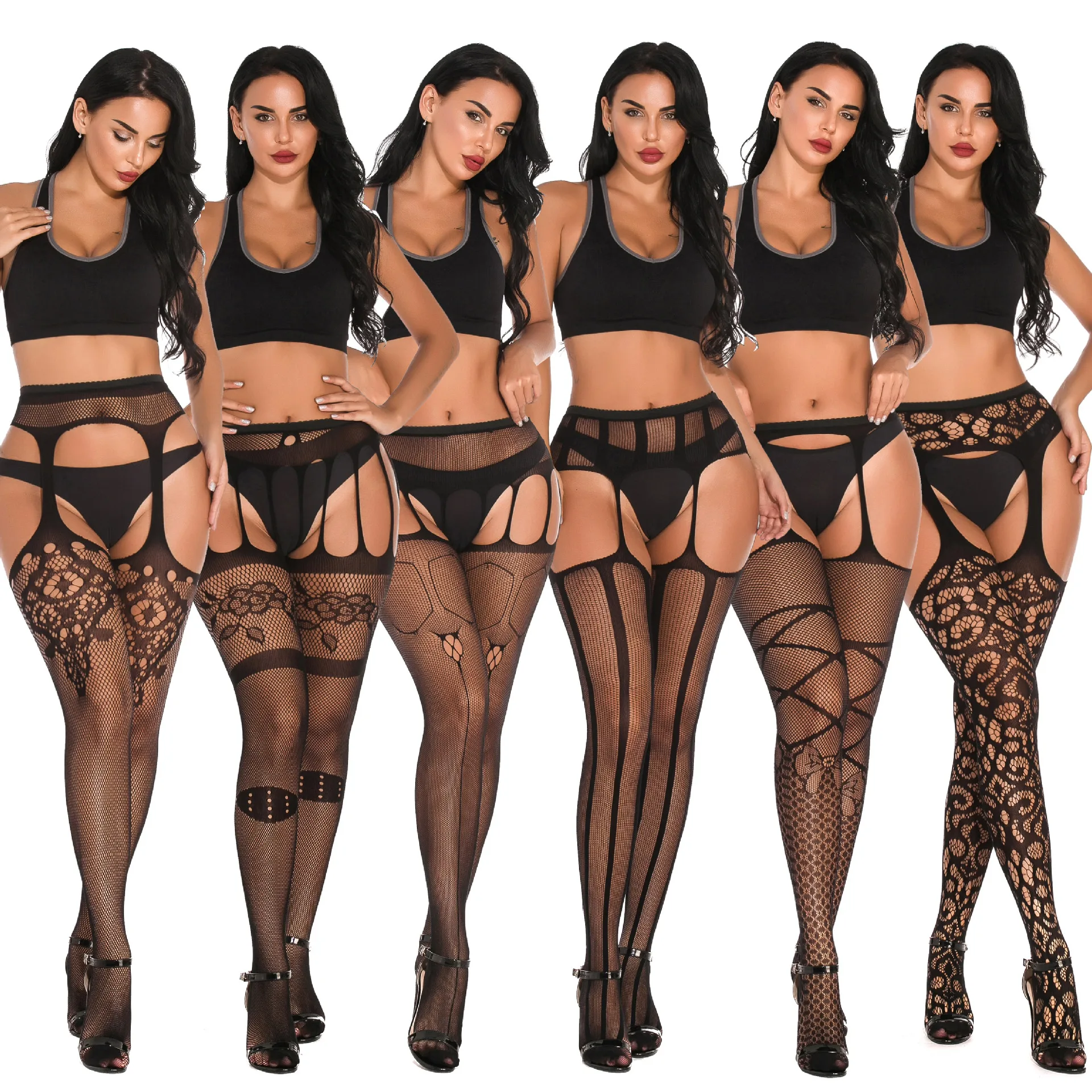 2020 New Sexy Solid Lace Elastic High Waist See Through Print Stockings for Women Lingerie Garter Fishnet Pantyhose Mesh Tights
2020 New Sexy Solid Lace Elastic High Waist See Through Print Stockings for Women Lingerie Garter Fishnet Pantyhose Mesh Tights