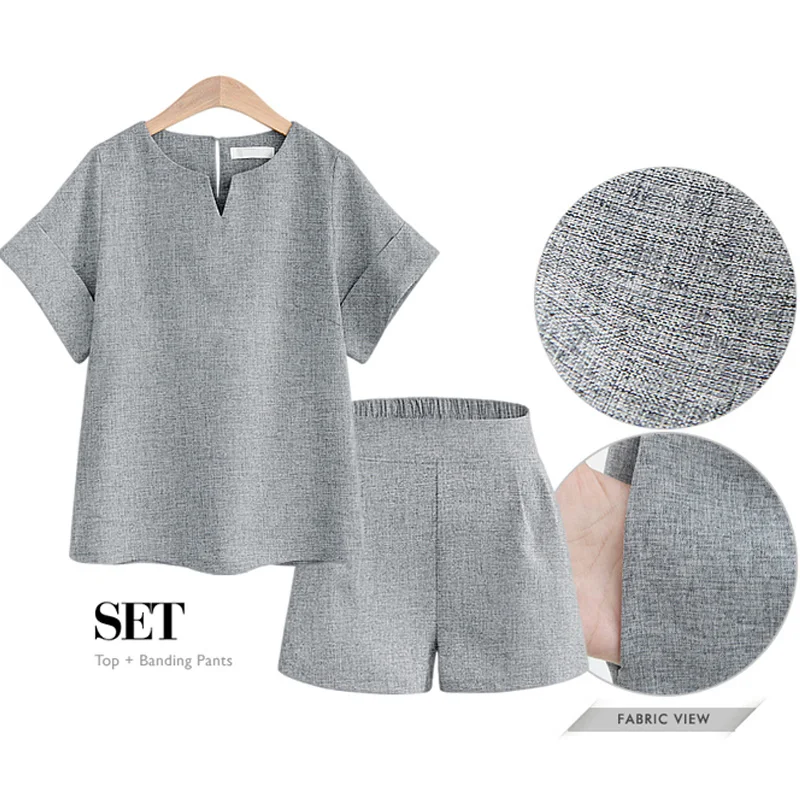 Summer Women's Suit Two Piece Set Cotton Linen Shirt Shorts Matching Female Sets Plus Size 2Piece Short Set Women Trendy Clothes
Summer Women's Suit Two Piece Set Cotton Linen Shirt Shorts Matching Female Sets Plus Size 2Piece Short Set Women Trendy Clothes