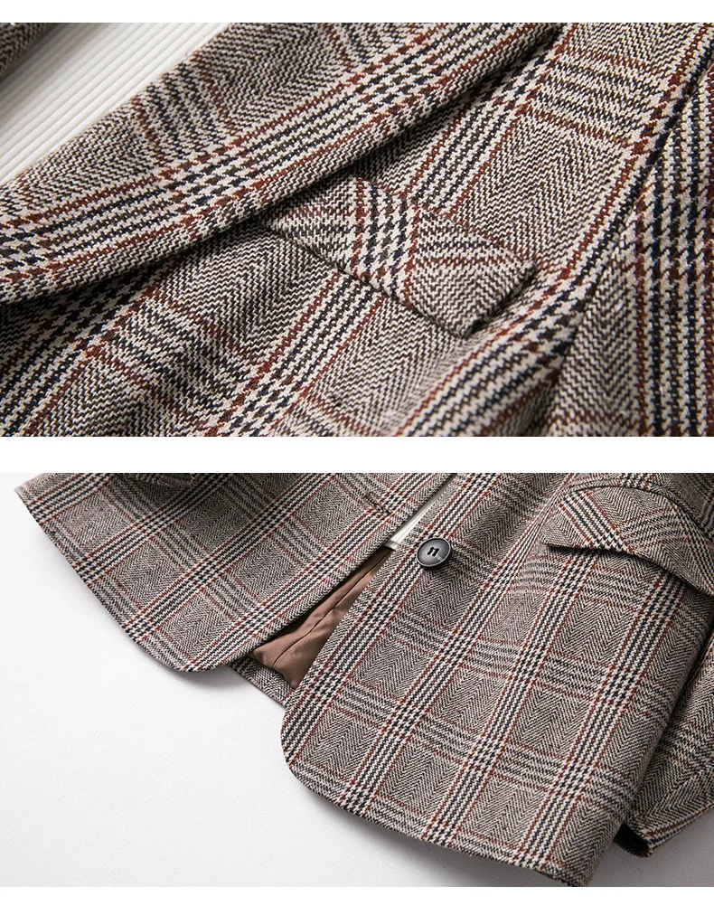 Women Elegant Vintage Long Sleeve Plaid Print Outerwear Notched Collar Office Lady Korean Style Casual Tops Blazer Femme 2020
Women Elegant Vintage Long Sleeve Plaid Print Outerwear Notched Collar Office Lady Korean Style Casual Tops Blazer Femme 2020