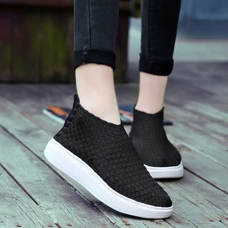 Slip on Women Sport Shoes Thick Bottom Women's Running Shoes High Top Sport Sneakers Woman Summer Sports Shoes Lady Tennis 162D
Slip on Women Sport Shoes Thick Bottom Women's Running Shoes High Top Sport Sneakers Woman Summer Sports Shoes Lady Tennis 162D
