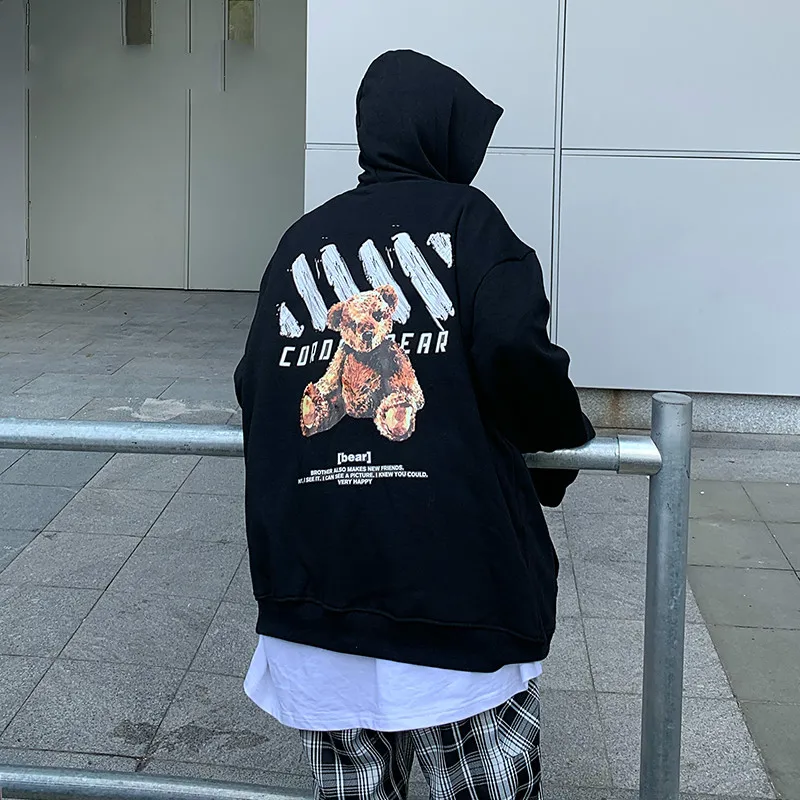 Fashion High Street Winter Fleece Hoodies Hip Hop Tide Brand Vintage Skateboard Cartoon Bear Print Mens Hoodies And Sweatshirts
Fashion High Street Winter Fleece Hoodies Hip Hop Tide Brand Vintage Skateboard Cartoon Bear Print Mens Hoodies And Sweatshirts