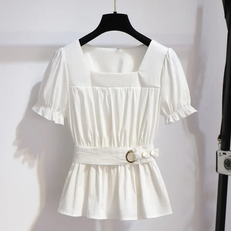 Women's 2021 new trendy French Hepburn style puff sleeve square neck shirt shirt niche design short-sleeved summer
Women's 2021 new trendy French Hepburn style puff sleeve square neck shirt shirt niche design short-sleeved summer