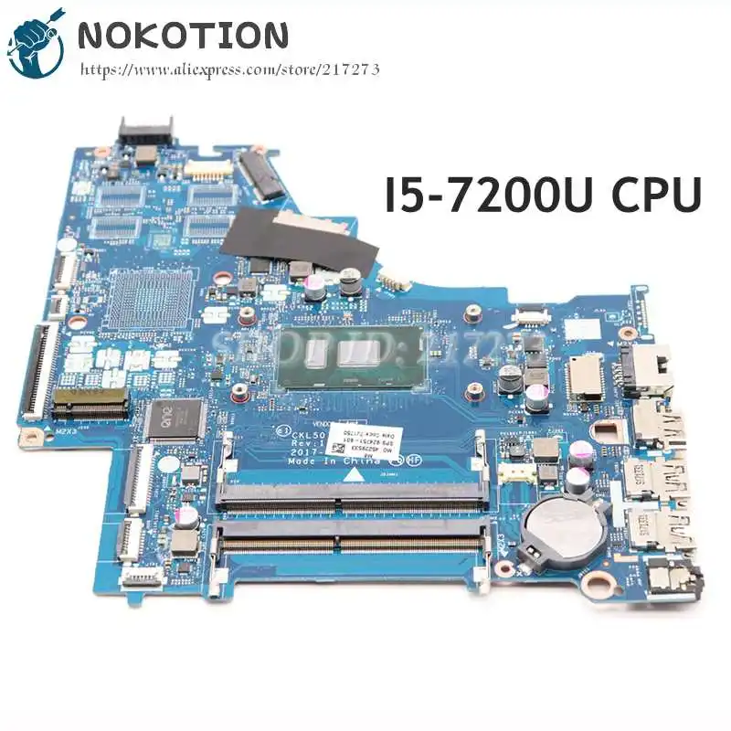 NOKOTION 924751-601 924751-001 CKL50 LA-E801P материнская плата для HP Pavilion 15-BS материнская плата для ноутбука SR342 I5-7200U CPU UMA MB
NOKOTION 924751-601 924751-001 CKL50 LA-E801P материнская плата для HP Pavilion 15-BS материнская плата для ноутбука SR342 I5-7200U CPU UMA MB