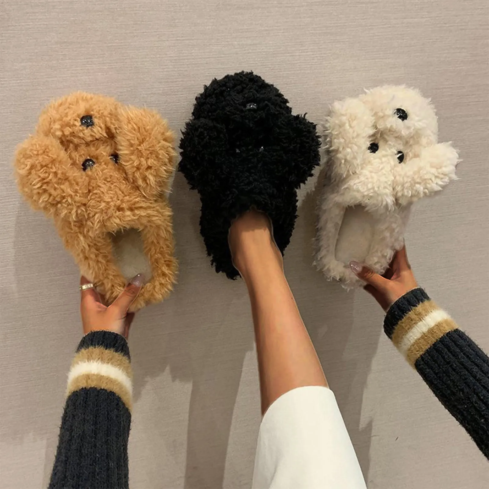 Fashion Women Cotton Slippers Cute Dog Cartoon House Women Slip-On Furry Slippers Flat Winter Warm Floor Slides Indoor Slippes
Fashion Women Cotton Slippers Cute Dog Cartoon House Women Slip-On Furry Slippers Flat Winter Warm Floor Slides Indoor Slippes