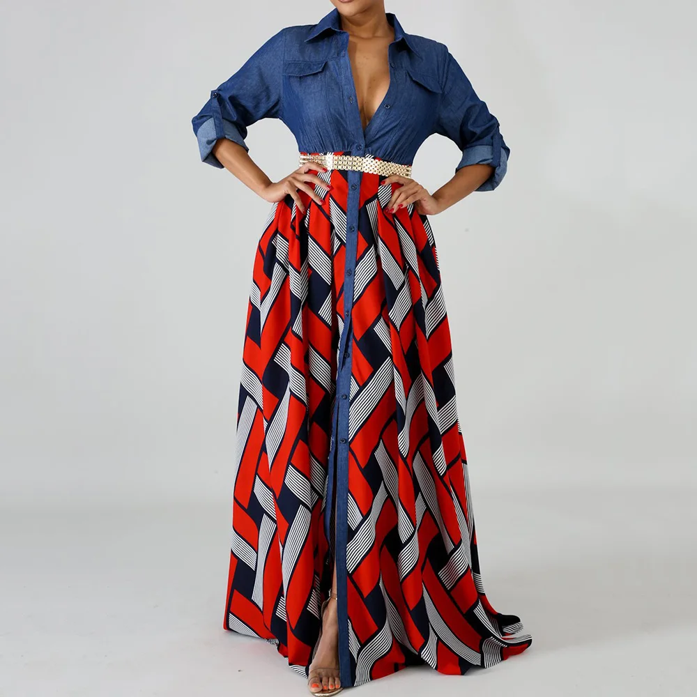 Denim dress with woven print big swing dress 2021 women spring and summer new women's pure Simi plus size dress
Denim dress with woven print big swing dress 2021 women spring and summer new women's pure Simi plus size dress