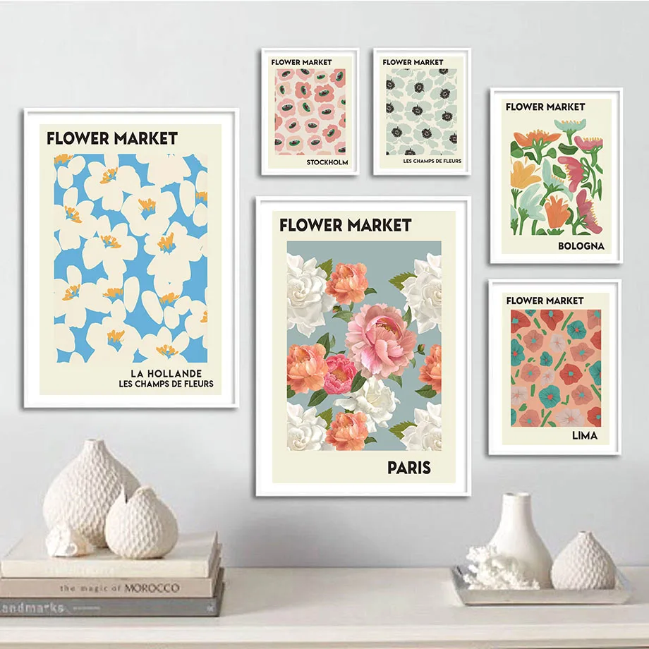 Abstract Colorful Flower Market Vintage Nordic Posters And Prints Wall Art Canvas Painting Pictures For Living Room Home Decor
Abstract Colorful Flower Market Vintage Nordic Posters And Prints Wall Art Canvas Painting Pictures For Living Room Home Decor