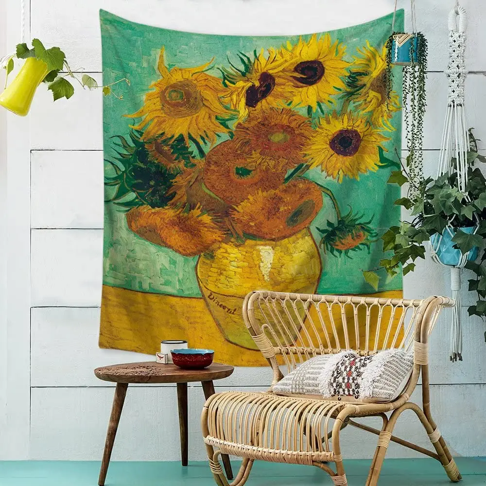 Sunflowers Vincent Oil Painting Tapestry Classical Wall Art Hippie Bohemian Home Decoration Blanket For Bedroom Beach Throws
Sunflowers Vincent Oil Painting Tapestry Classical Wall Art Hippie Bohemian Home Decoration Blanket For Bedroom Beach Throws