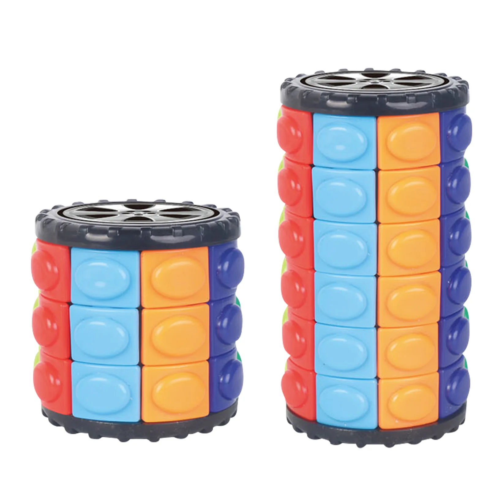 2pcs Home DIY Portable Full-color Rotate Cylinder Magic Cube For Kids Puzzle Toy Magic Cubes Funny Stress Relief Relax Plastic 
2pcs Home DIY Portable Full-color Rotate Cylinder Magic Cube For Kids Puzzle Toy Magic Cubes Funny Stress Relief Relax Plastic