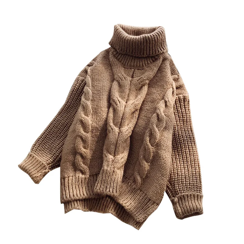 Thick Warm Turtleneck Women Knitted Sweater Pullovers Solid Loose Long Sleeve Jumpers Ladies Outwear Coat Knitting Ladies Tops
Thick Warm Turtleneck Women Knitted Sweater Pullovers Solid Loose Long Sleeve Jumpers Ladies Outwear Coat Knitting Ladies Tops
