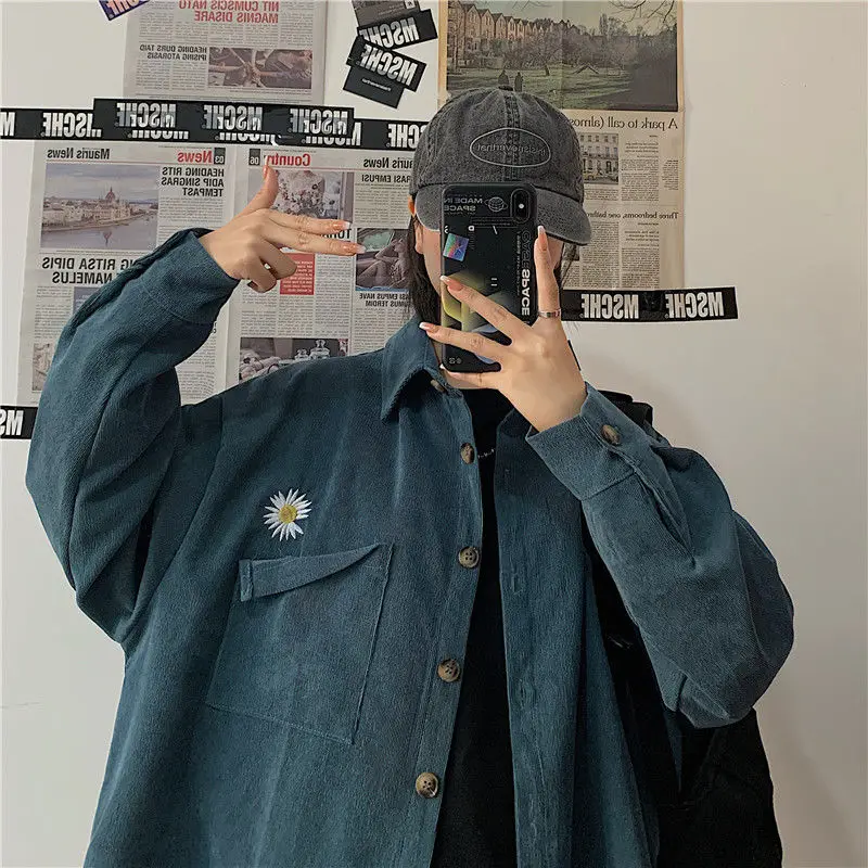 HOUZHOU Harajuku Vintage Oversized Corduroy Shirt Korean Style Autumn Long Sleeve Purple Blouse Female 90s Aesthetic Streetwear
HOUZHOU Harajuku Vintage Oversized Corduroy Shirt Korean Style Autumn Long Sleeve Purple Blouse Female 90s Aesthetic Streetwear