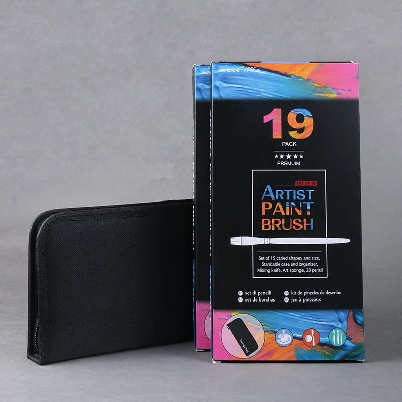 19 pcs wooden nylon hair multihead watercolor pens oil painting knife cloth sponge acrylic brush gifts art supplies for painting
19 pcs wooden nylon hair multihead watercolor pens oil painting knife cloth sponge acrylic brush gifts art supplies for painting